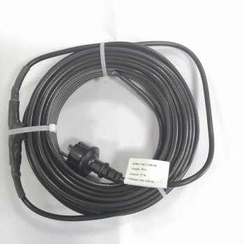  Vykurovací kábel na ochranu proti mrazom EXTRA PEVNÝ s TERMOSTATOM IP68 17W/m - 4 m