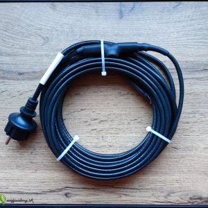 Extra pevný vykurovací kábel na ochranu proti mrazom (S TERMOSTATOM) 17W/m - 8 m, IP68