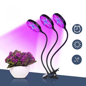 PROFI LED GROW trojramenná lampa na všetky rastliny (zabudovaný časovač a stmievač), plné spektrum (15W)
