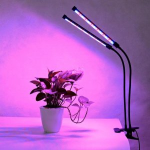 PROFI LED GROW dvojramenná trubicová lampa na všetky rastliny (zabudovaný časovač a stmievač), plné spektrum (18W)