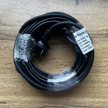 Extra pevný vykurovací kábel na ochranu proti mrazom (S TERMOSTATOM) 10W/m - 10 m, IP68