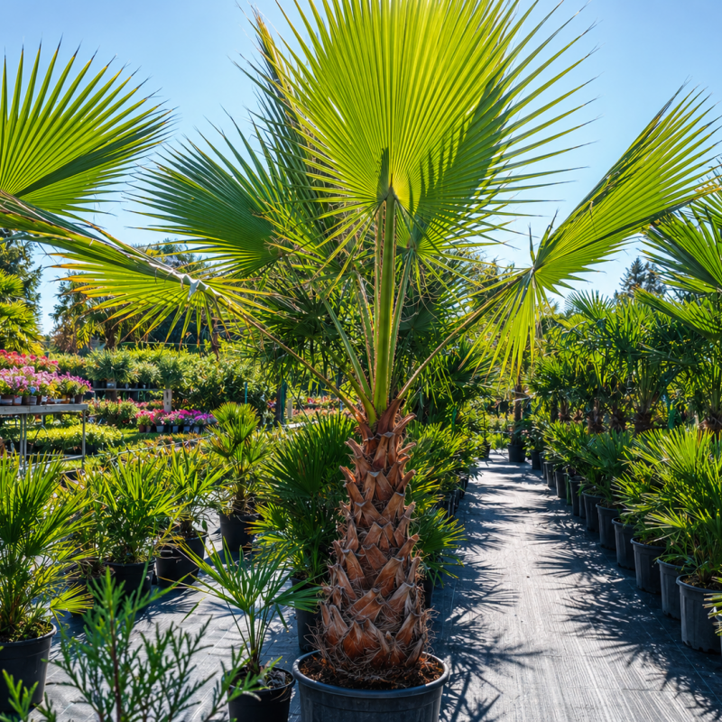 Washingtonia robusta (Mexická palma) – výška 220-240 cm, výška kmeňa 80-90 cm, kont. C70L (-4°C) Washingtonia robusta (Mexická palma) – výška 220-240 cm, výška kmeňa 80-90 cm, kont. C70L (-4°C)